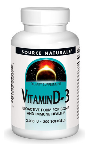 Source Naturals Vitamina D-iu Auxilia Na Saúde Óssea E Imun