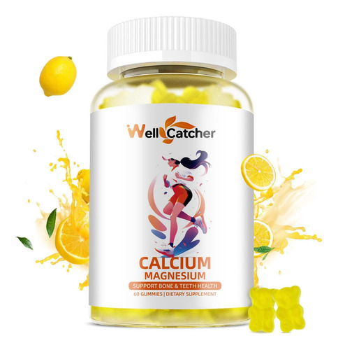 Gomas De Cálcio E Magnésio Com Vitamina D3 K2 Sem Açúcar 600