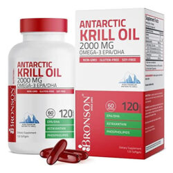 Óleo De Krill Antártico Bronson 2.000 Mg Com Ômega-3 Epa, D