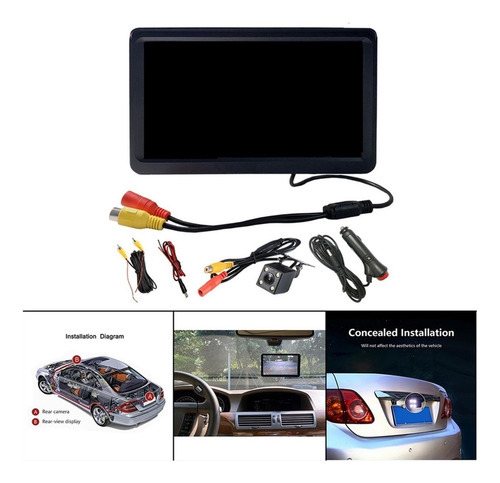 Monitor De Carro Com Visão Traseira De 7 Polegadas De - Imagem 5