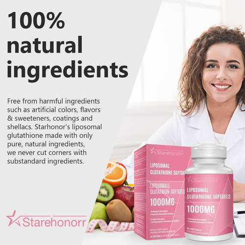 Starehonorr Lipossomal Glutationa Softgels 1500mg, Suplement - Imagem 6