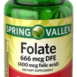 Spring Valley, Ácido Fólico 400 Mcg, 250 Contagens