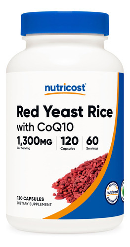 Suplemento De Arroz Fermentado Vermelho Nutricost Com Coq10