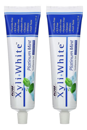 Creme Dental Xyliwhite Now Foods Menta Bicarbonato Sódio 2un