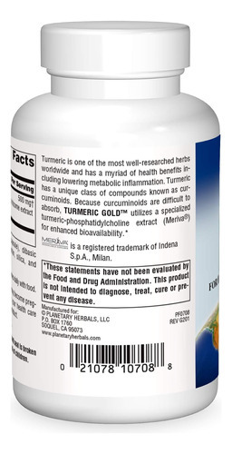 Herbals Planetários Açafrão 500mg, Para Resposta Saudável Da - Imagem 2
