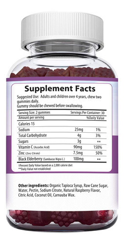 Gomas De Sabugueiro Herbion Com Vitamina C E Zinco - Suporte - Imagem 2