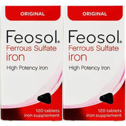 Comprimidos De Suplemento De Ferro Feosol, Sulfato Ferroso