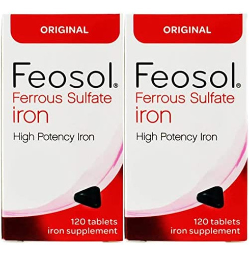 Comprimidos De Suplemento De Ferro Feosol, Sulfato Ferroso