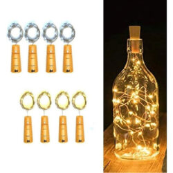 10pcs Garrafa De Vinho Cortiça Luz Decoração Natal Quente Br