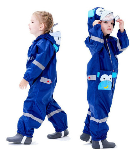 Capa De Chuva Infantil Capa Impermeável Poncho Fato De Chuva - Imagem 37