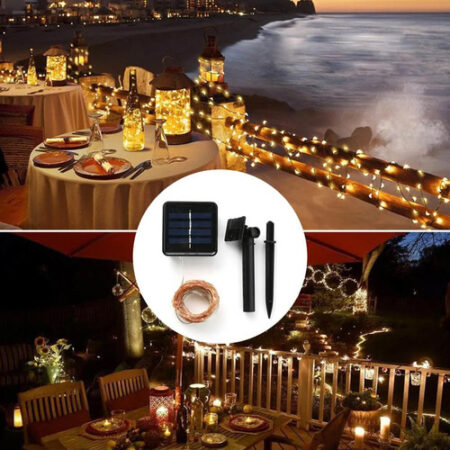 1 Solar String Lights Decoração De Natal Ao Ar Livre 20m 200 - Imagem 7