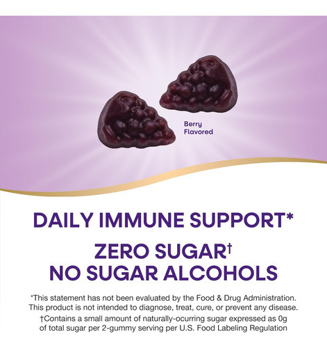 Gomas Imunes Sambucus Zero Sugar Da Natures Way, Suporte I - Imagem 2
