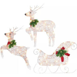 @ Enfeite De Natal De Rena Led Flasher Para Jardim