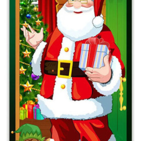 Forros De Puertas Navideños, Envoltório De Porta De Natal - Imagem 9