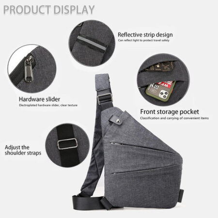 Pacote Esportivo Sling Casual Bag Chest Caminhada Travel Sli - Imagem 20