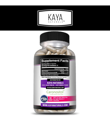 Kaya Naturals Myo & D-chiro Inositol Plus Suporte Para Mulhe - Imagem 2
