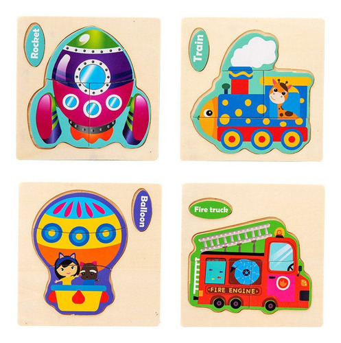 12pcs Montessori Wooden Puzzle Brinquedos De Bebê - Imagem 4
