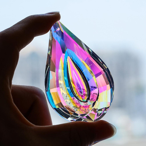 90mm Grande Bola De Cristal Prisma Pingente Gota Bead Para - Imagem 8