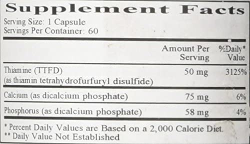 Fórmulas Ecológicas Alitiamina Vitamina B1 50 Mg, Branca, 6 - Imagem 2
