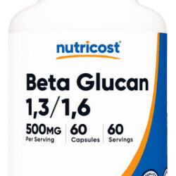 Suplemento Nutricost Beta Glucan 500mg 1,3/1,6 D-glucano 60