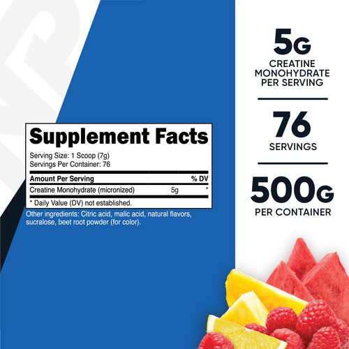 Suplemento Nutricost Creatina Monohidratada Em Pó 500g - Imagem 2