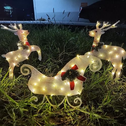 Novo Decorações De Jardim Ao Ar Livre Com Arte Iluminada Elk - Imagem 9