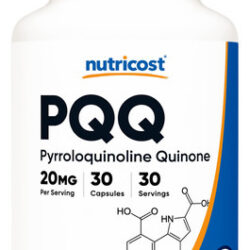 Suplemento Nutricost Pqq (pirroloquinolina Quinona) 20 Mg 30