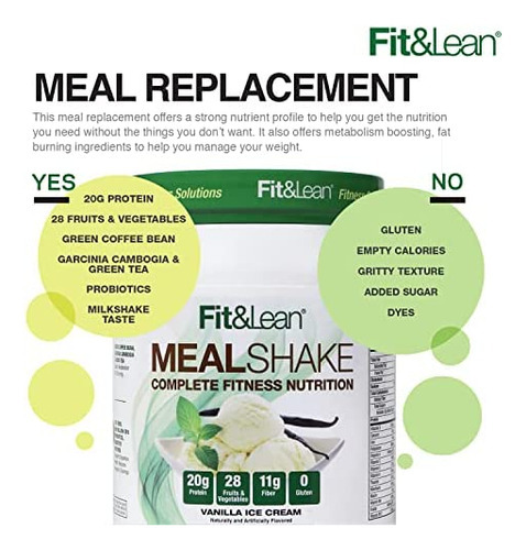 Shake Substituto De Refeição Fit & Lean Com Proteínas, Fibr - Imagem 3