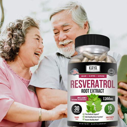 Kaya Naturals - Cápsulas De Resveratrol - Suplemento Antienv - Imagem 7