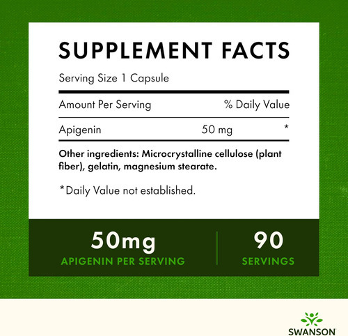 Suplemento De Apigenina Swanson, Cápsulas De 50 Mg (contagem - Imagem 6