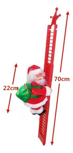 Novo Papai Noel Musical Subindo Escadas Elétricas De Natal - Imagem 2