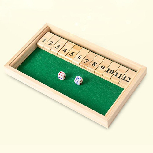 Jogo Shut The Box - Jogo De Dados De Madeira Com 12 Números - Imagem 3