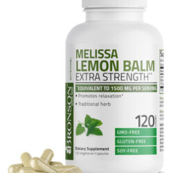 Bronson Melissa Lemon Balm Força Extra, Não Ogm, 120 Cápsula