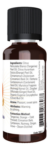 Óleo Abóbora Pumpkin Spice Fall Now Foods 30ml Importado 5un - Imagem 3