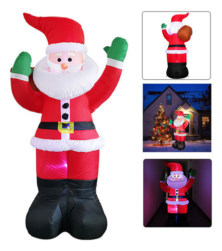 Decoração De Natal De Papai Noel Inflável De Led Gigante De