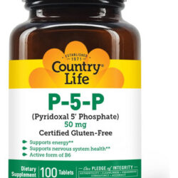 Country Life P5p Vitamina B6 (piridoxal Fosfato) 50mg, 100 C