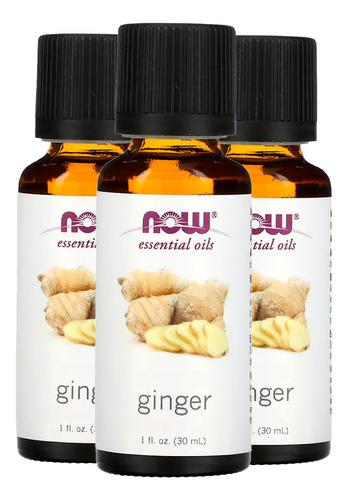 Óleo De Gengibre Now Foods 30 Ml Importado 3un