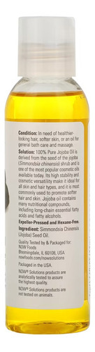 Óleo De Jojoba 118ml Now Foods Hidratante 100% Puro 5un - Imagem 4