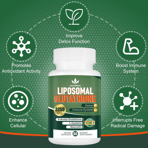 Suplemento De Glutationa Lipossomal Spliferkou 3250 Mg, L-gl - Imagem 5