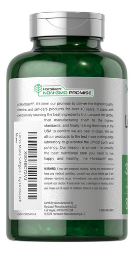 Suplemento Horbäach Lions Juba | 3000mg | 80 Cápsulas Softge - Imagem 3