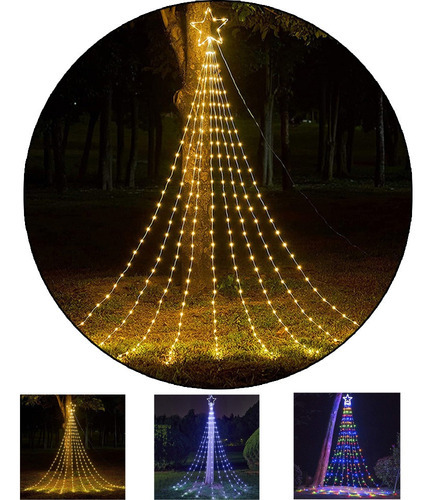 Decorações De Natal, Luzes Led De Estrela De Árvore De Natal