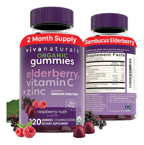 Vitamina C Viva Naturals 45 Mg 120 Gomitas