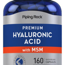 Ácido Hialurônico Piping Rock Com Msm | 1000mg | 160 Cápsula