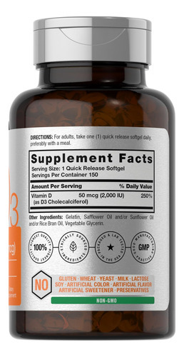 Cápsulas Gelatinosas Diu De Vitamina Horbäach (50mcg) | 150 - Imagem 2