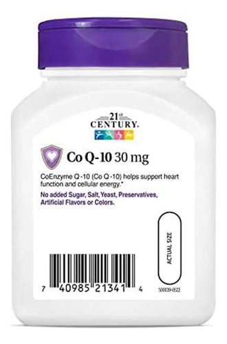 Cápsulas De 30 Mg Co Q10 Do Século 21, Contagem De 45 - Imagem 7