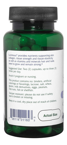 Vitanica Luminous, Suporte Para Cabelo, Pele E Unhas, Vegano - Imagem 3