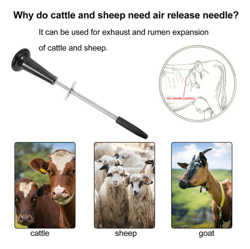 Agulha De Deflação Do Apetite Do Bovino Rúmen Veterinário - Imagem 5