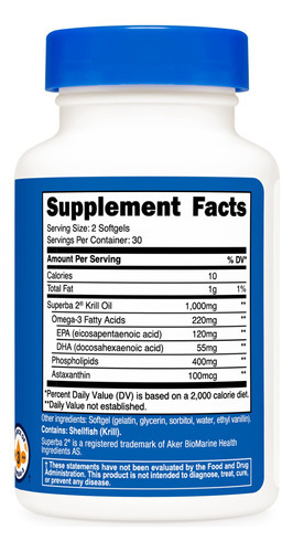 Suplemento De Óleo De Krill Nutricost 1000 Mg 60 Cápsulas Ge - Imagem 6