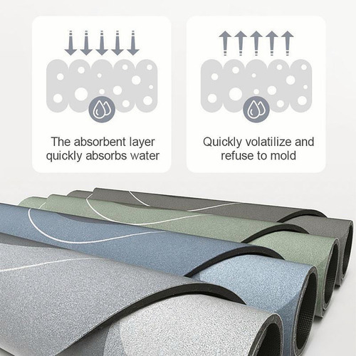 Dy Super Absorbent Floor Mat, Banheiro Absorvente E Quick-dr - Imagem 5