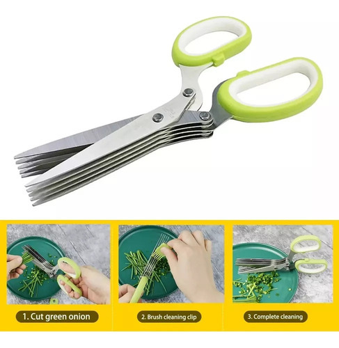 Tesoura De Cebola Verde Multicamada, Corte De Aço Inoxidável - Imagem 4